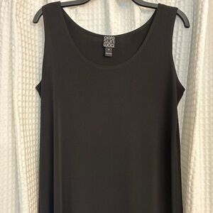 Clara Sun Woo Mid Length Scoop Neck Black Medium Sleeveless Tank Top